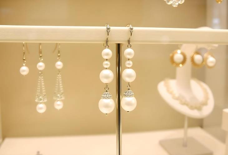 Luxurious Pearl Earrings Showcase A Beautiful Jewelry Collection